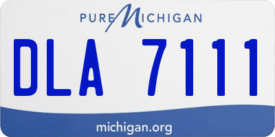 MI license plate DLA7111