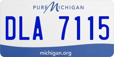 MI license plate DLA7115