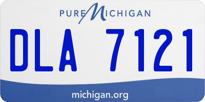MI license plate DLA7121