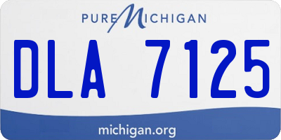 MI license plate DLA7125