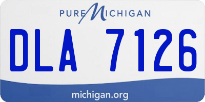 MI license plate DLA7126