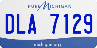 MI license plate DLA7129