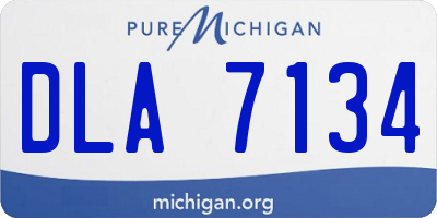 MI license plate DLA7134