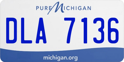 MI license plate DLA7136