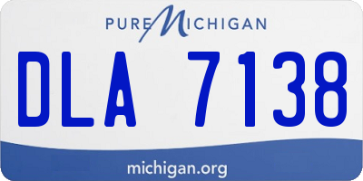 MI license plate DLA7138