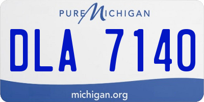 MI license plate DLA7140