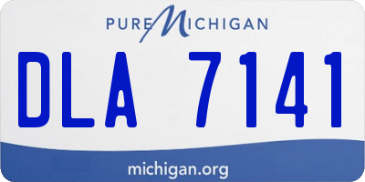 MI license plate DLA7141