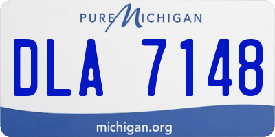 MI license plate DLA7148