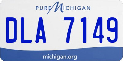 MI license plate DLA7149