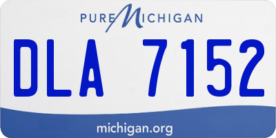 MI license plate DLA7152