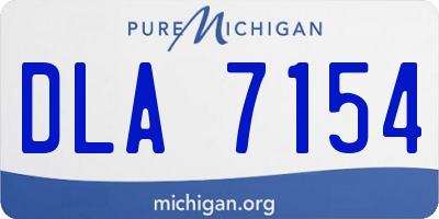 MI license plate DLA7154