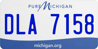MI license plate DLA7158