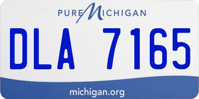 MI license plate DLA7165
