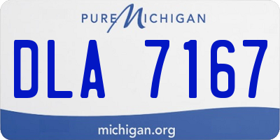 MI license plate DLA7167