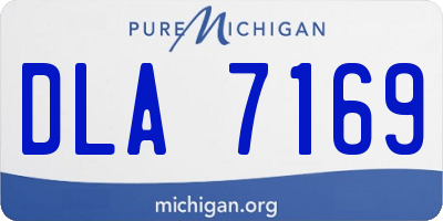 MI license plate DLA7169