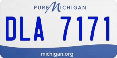 MI license plate DLA7171