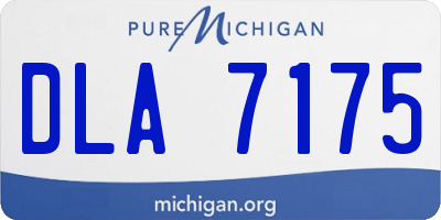 MI license plate DLA7175