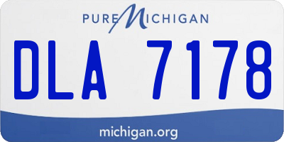 MI license plate DLA7178