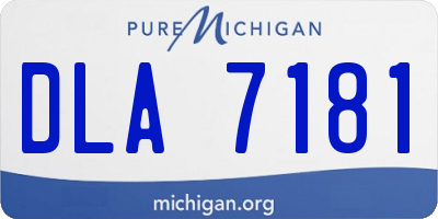 MI license plate DLA7181