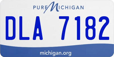 MI license plate DLA7182