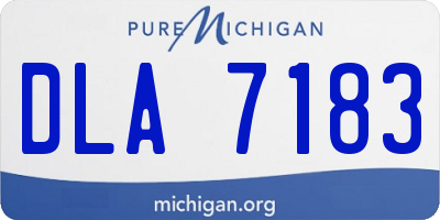 MI license plate DLA7183