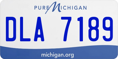 MI license plate DLA7189