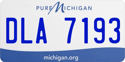MI license plate DLA7193