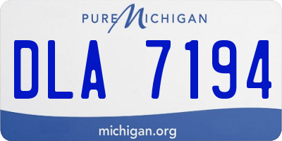 MI license plate DLA7194