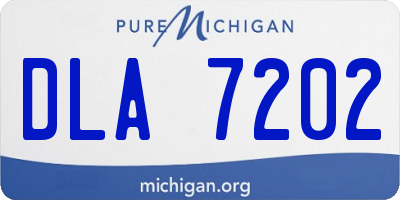 MI license plate DLA7202