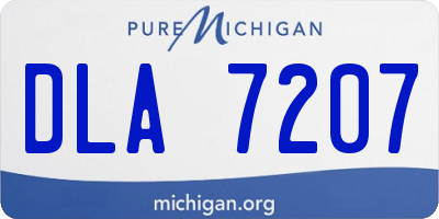 MI license plate DLA7207