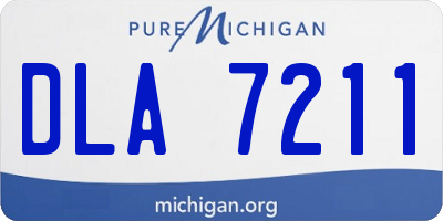 MI license plate DLA7211