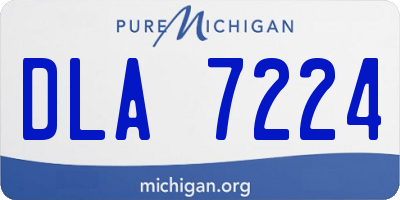 MI license plate DLA7224