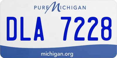 MI license plate DLA7228