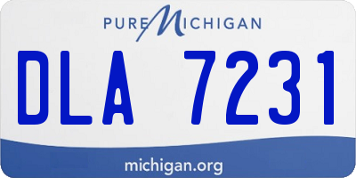 MI license plate DLA7231