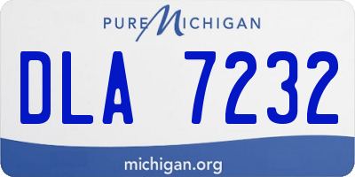 MI license plate DLA7232