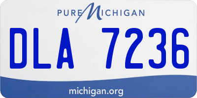 MI license plate DLA7236