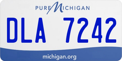 MI license plate DLA7242