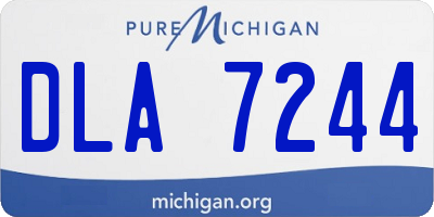 MI license plate DLA7244