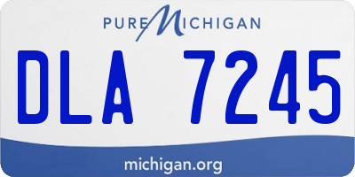 MI license plate DLA7245