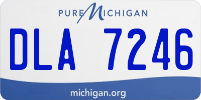 MI license plate DLA7246