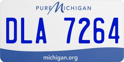 MI license plate DLA7264
