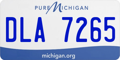 MI license plate DLA7265