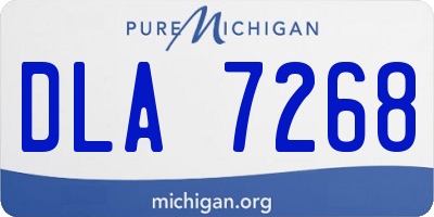 MI license plate DLA7268