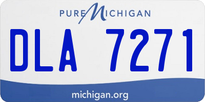 MI license plate DLA7271