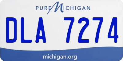 MI license plate DLA7274