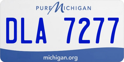 MI license plate DLA7277