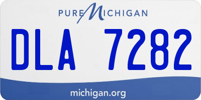 MI license plate DLA7282