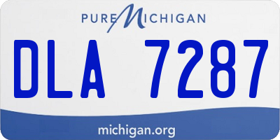 MI license plate DLA7287