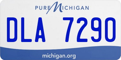 MI license plate DLA7290