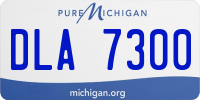 MI license plate DLA7300